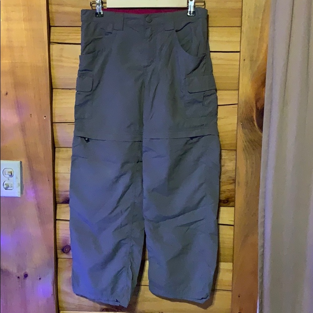 North Face Convertible hiking pants girls L 14/16